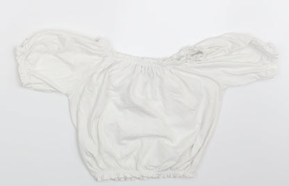 Preloved Primark Womens White   Basic Blouse Size 4 - Back