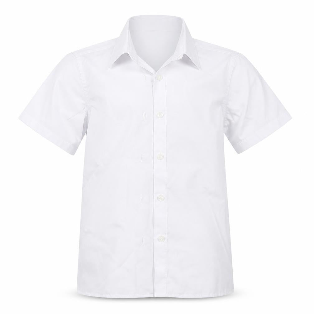 Marks & Spencer Boys White   Basic Button-Up Size 7-8 Years  - School