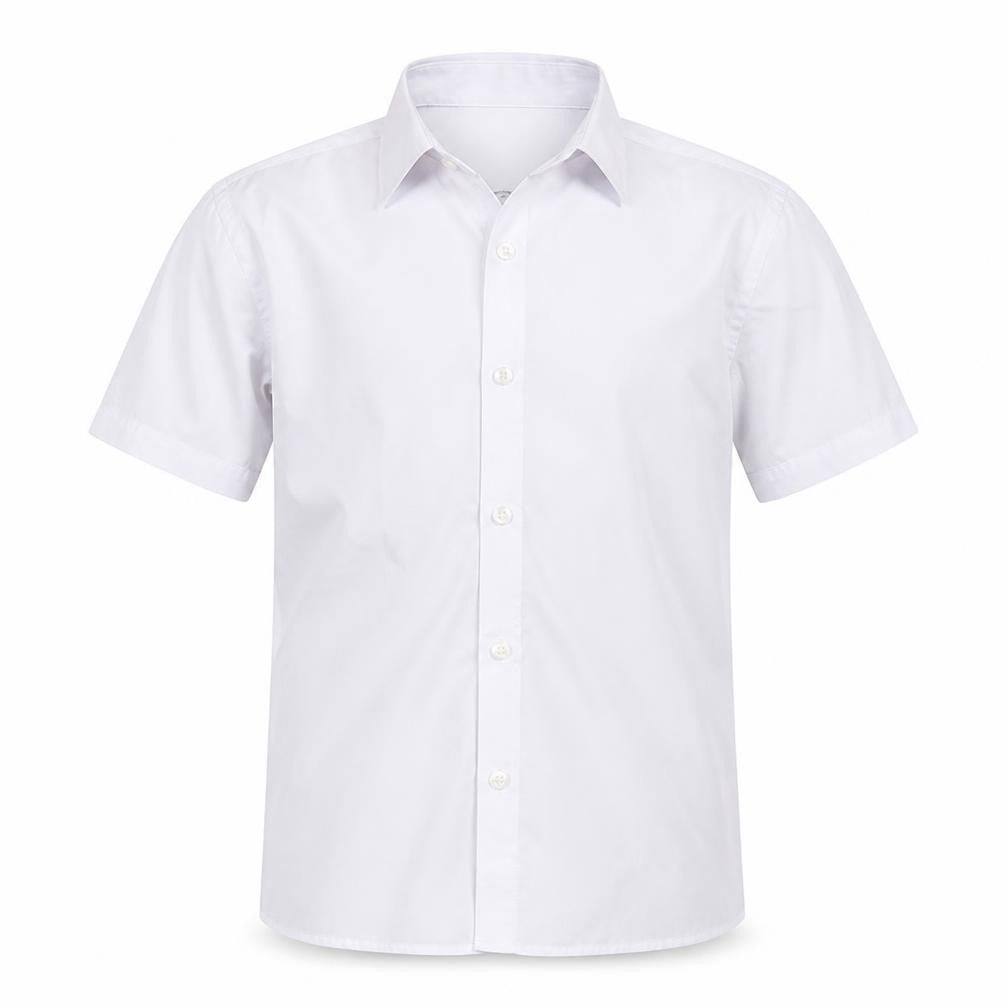 Marks & Spencer Boys White   Basic Button-Up Size 7-8 Years  - School Wear