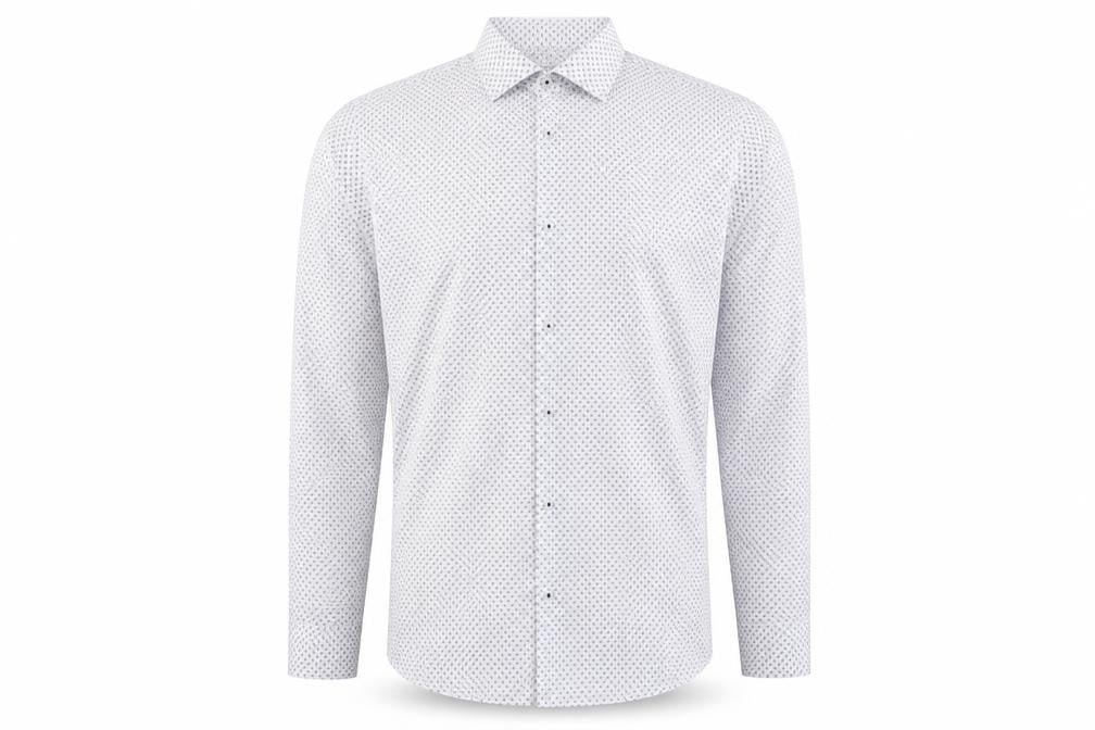 burton menswear Mens White Geometric   Button-Up Size L