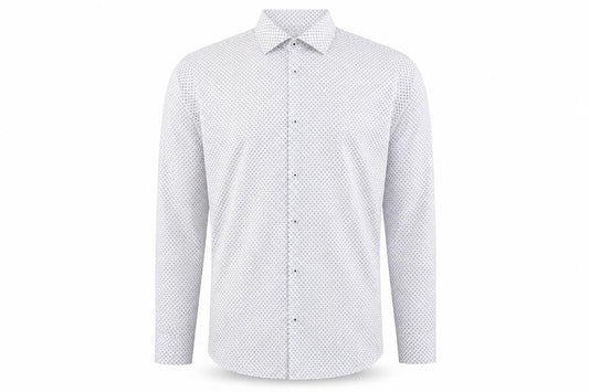 burton menswear Mens White Geometric   Button-Up Size L