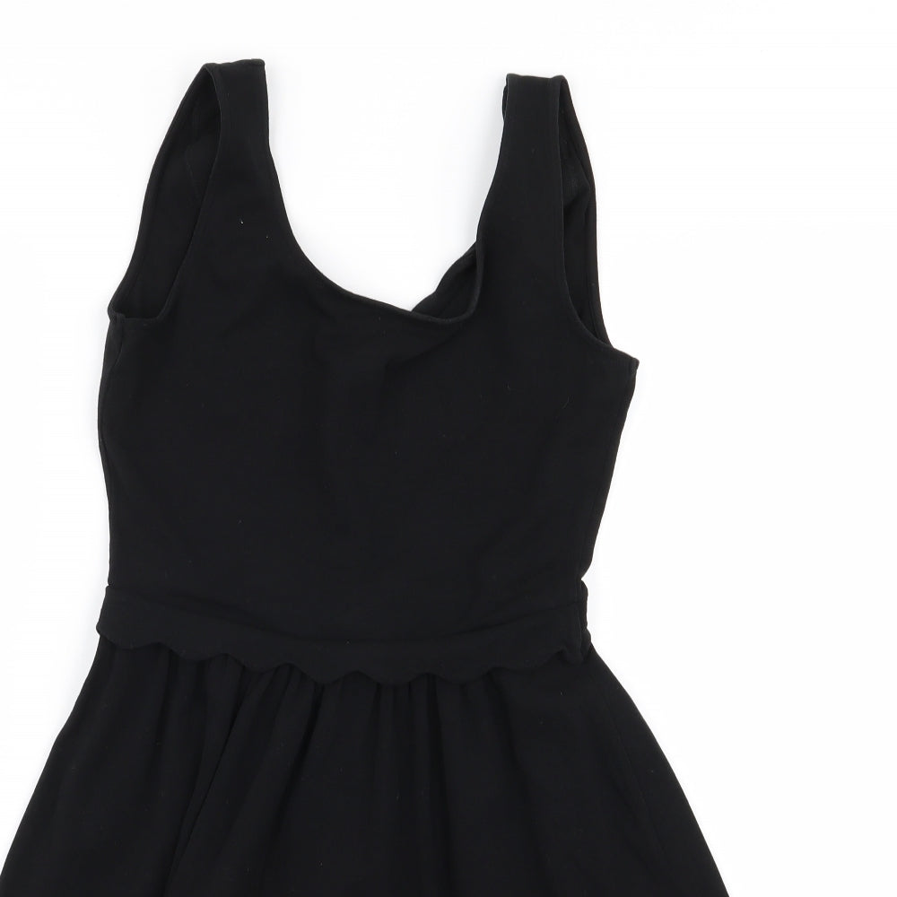 Warehouse Womens Black   Fit & Flare  Size 8