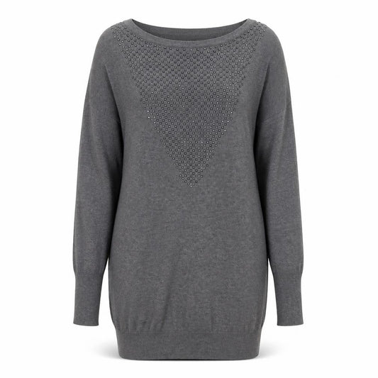 Wallis Womens Grey Geometric  Jumper Dress  Size S