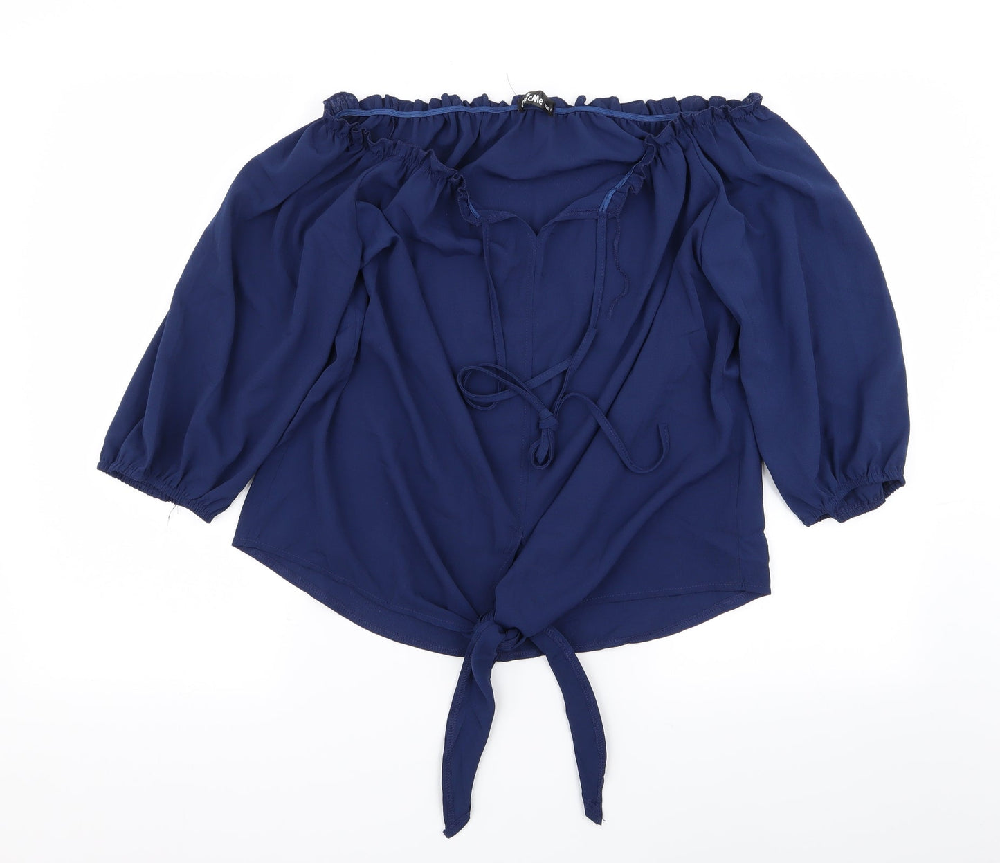 chicme Womens Blue   Basic Blouse Size L