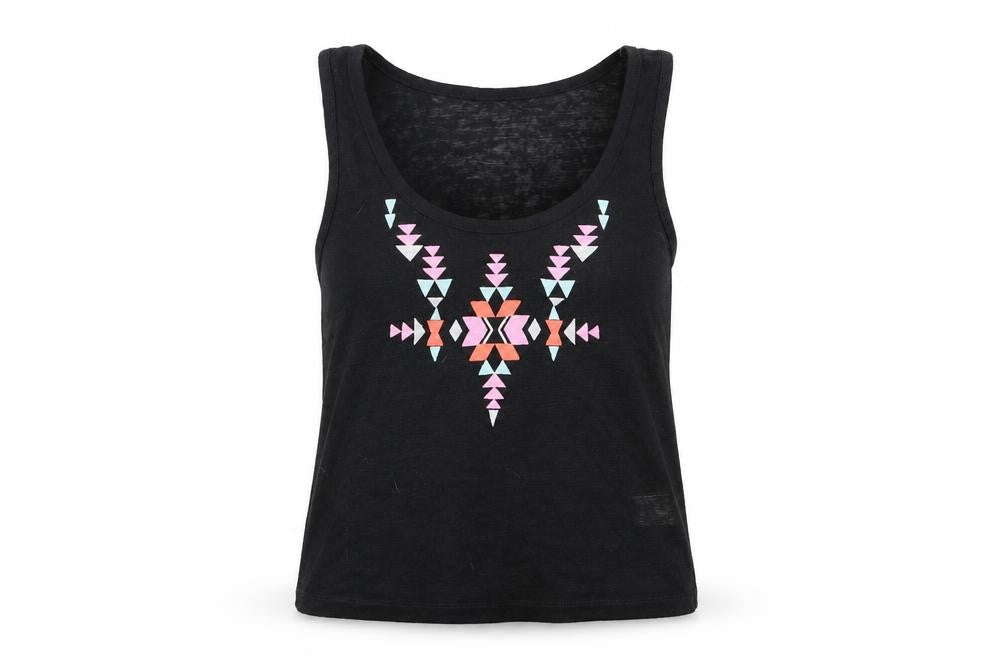 New Look Womens Black Geometric  Basic Tank Size 10