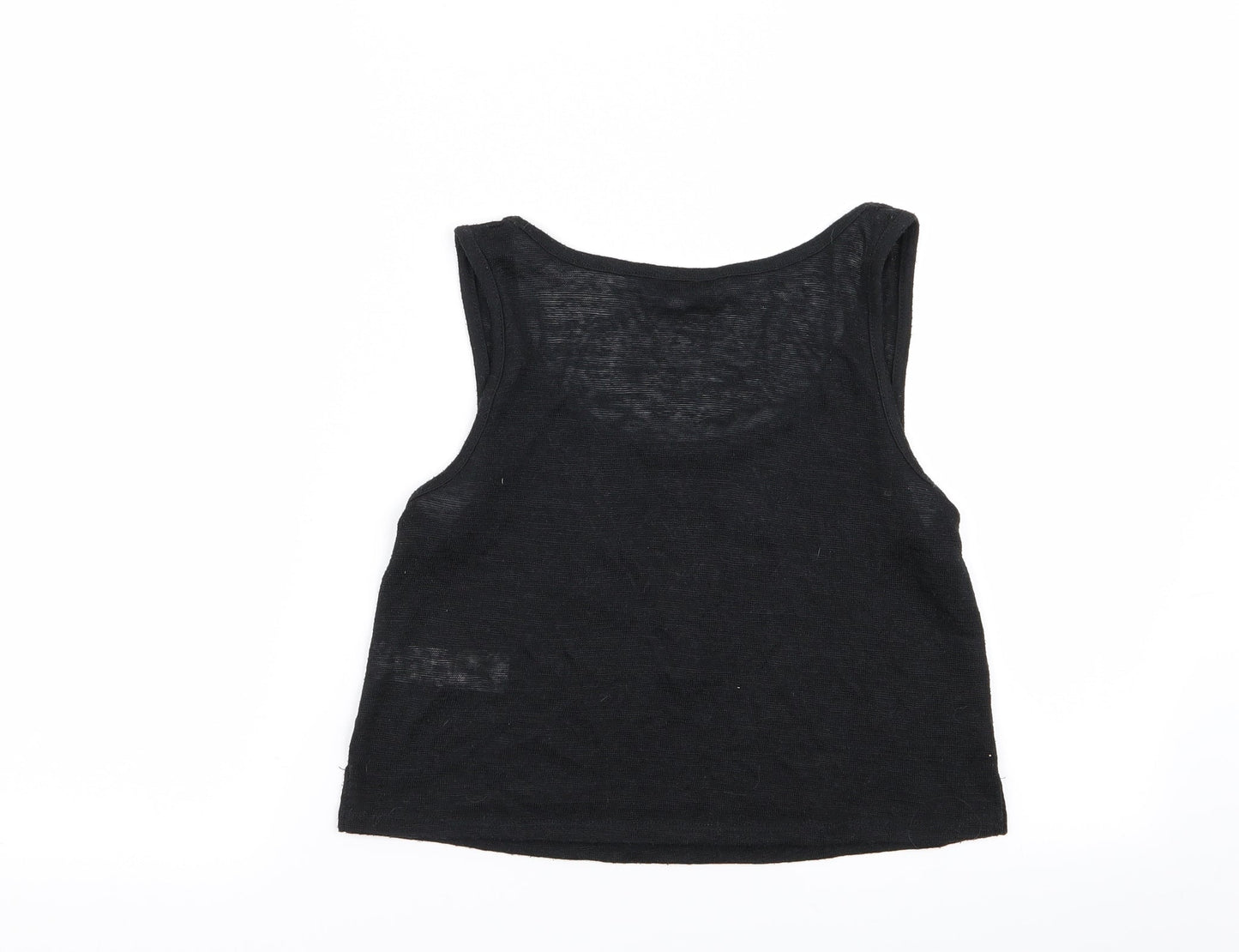 New Look Womens Black Geometric  Basic Tank Size 10