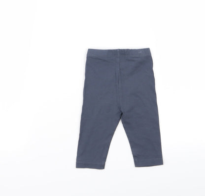 Back view of Asda George girls’ grey jogger trousers, size 3-6, months - legging