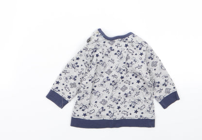 Back view of Asda George boys’ multicoloured geometric jumper, size 0-3, months - disney
