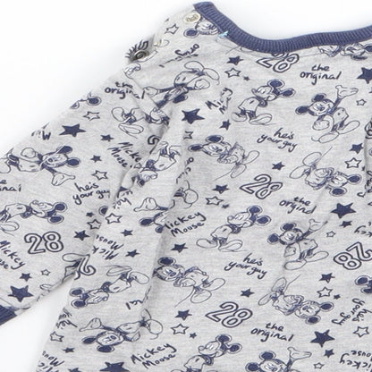 Brand and care label for Asda George boys’ multicoloured geometric jumper, size 0-3, months - disney