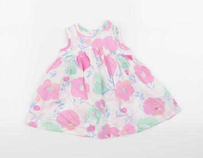 Additional front view of bluezoo girls’ multicoloured floral fit & flare, size 3-6, months