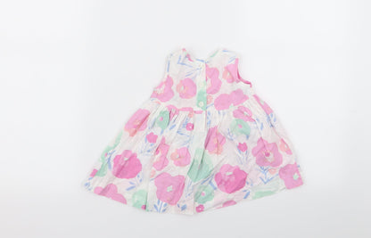 Back view of bluezoo girls’ multicoloured floral fit & flare, size 3-6, months