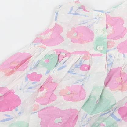 Brand and care label for bluezoo girls’ multicoloured floral fit & flare, size 3-6, months