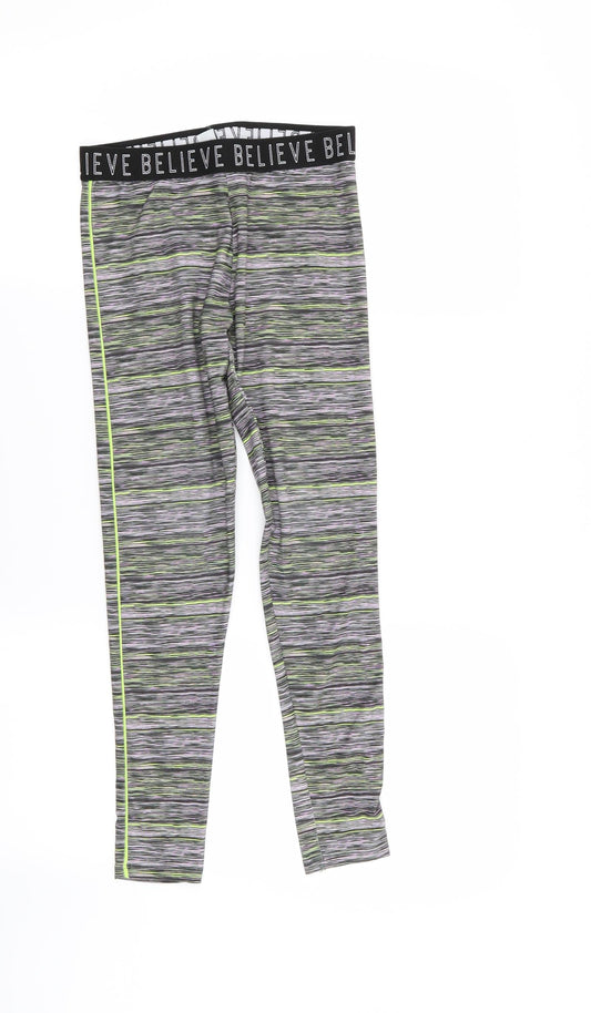 TU Girls Multicoloured Striped  Jegging Trousers Size 11 Years - LEGGINGS