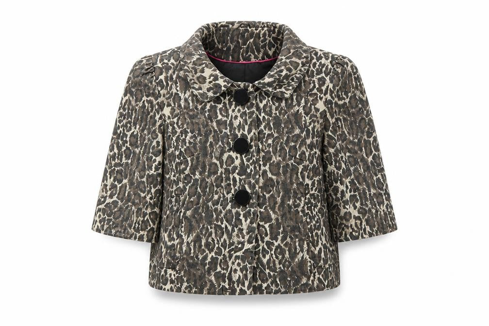 Primark Womens Brown Animal Print  Jacket Blazer Size 10
