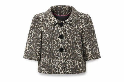 Primark Womens Brown Animal Print  Jacket Blazer Size 10