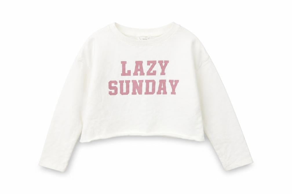 MNG Girls White   Pullover Sweatshirt Size 2XS