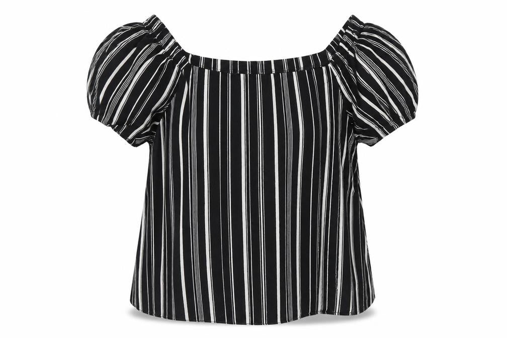 New Look Womens Black Polka Dot  Basic Blouse Size 8