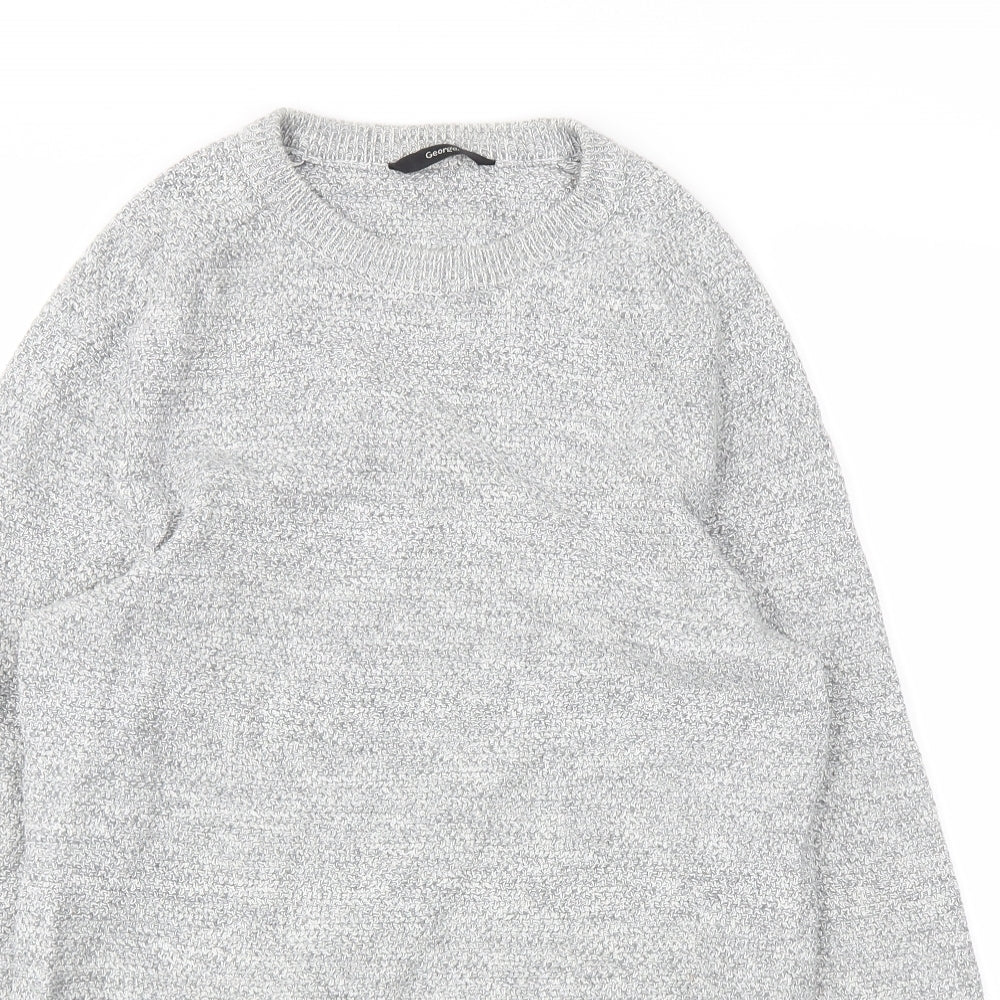 George Mens Grey   Pullover Sweatshirt Size S