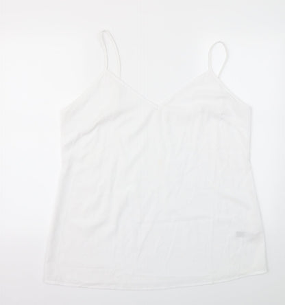 Additional front view of ASOS women’s white basic blouse, size UK 18