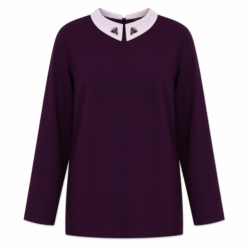 Boohoo Womens Purple   Basic Blouse Size 12