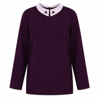 Boohoo Womens Purple   Basic Blouse Size 12