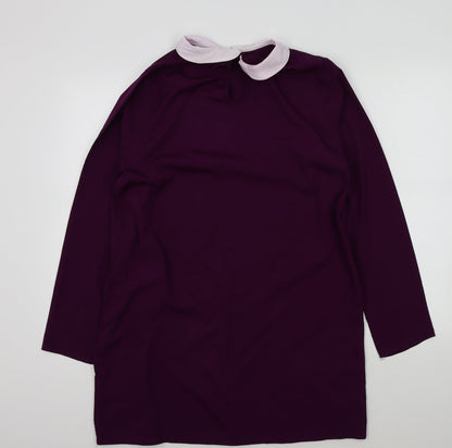 Boohoo Womens Purple   Basic Blouse Size 12