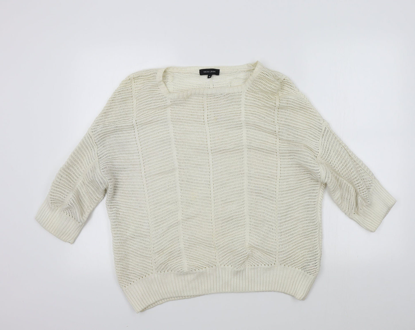 New Look Womens White   Pullover Jumper Size 18