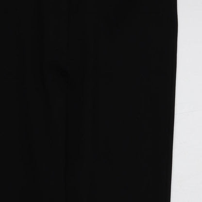 Close-up detail of Papaya women’s black trousers, size UK 10, 25-inch leg