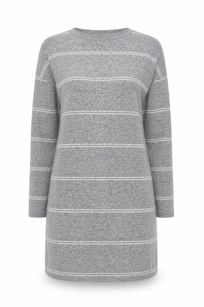 F&F Womens Grey Striped  A-Line  Size 10