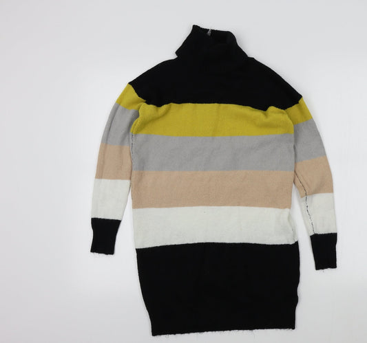 Select Womens Black Striped  Pullover Jumper Size 8