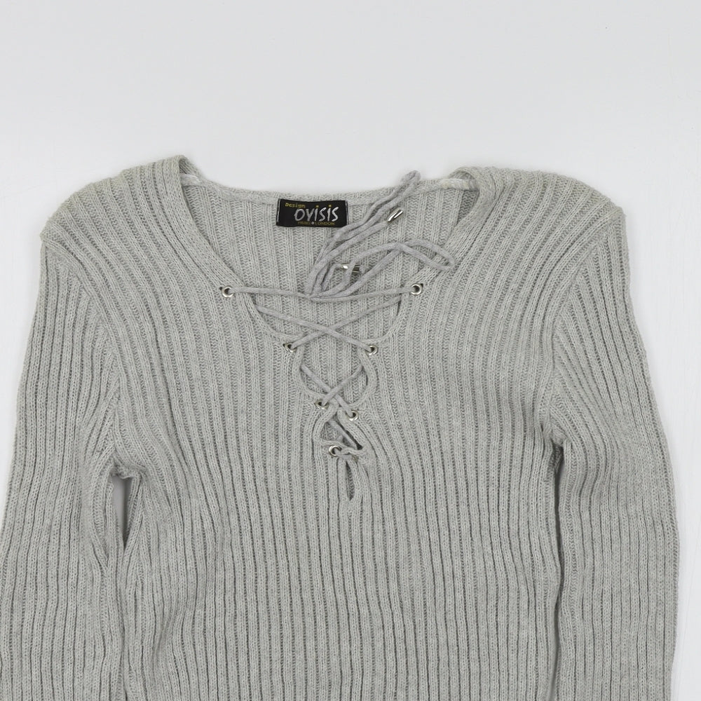 oyisis Womens Grey   Pullover Jumper Size M