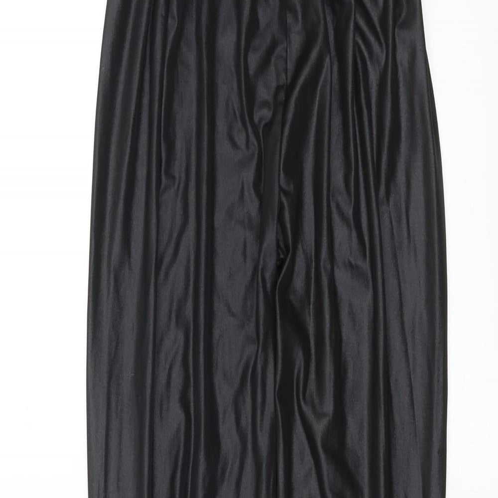 Preworn Womens Black   Carrot Leggings Size S L23 in - Lace up Detail
