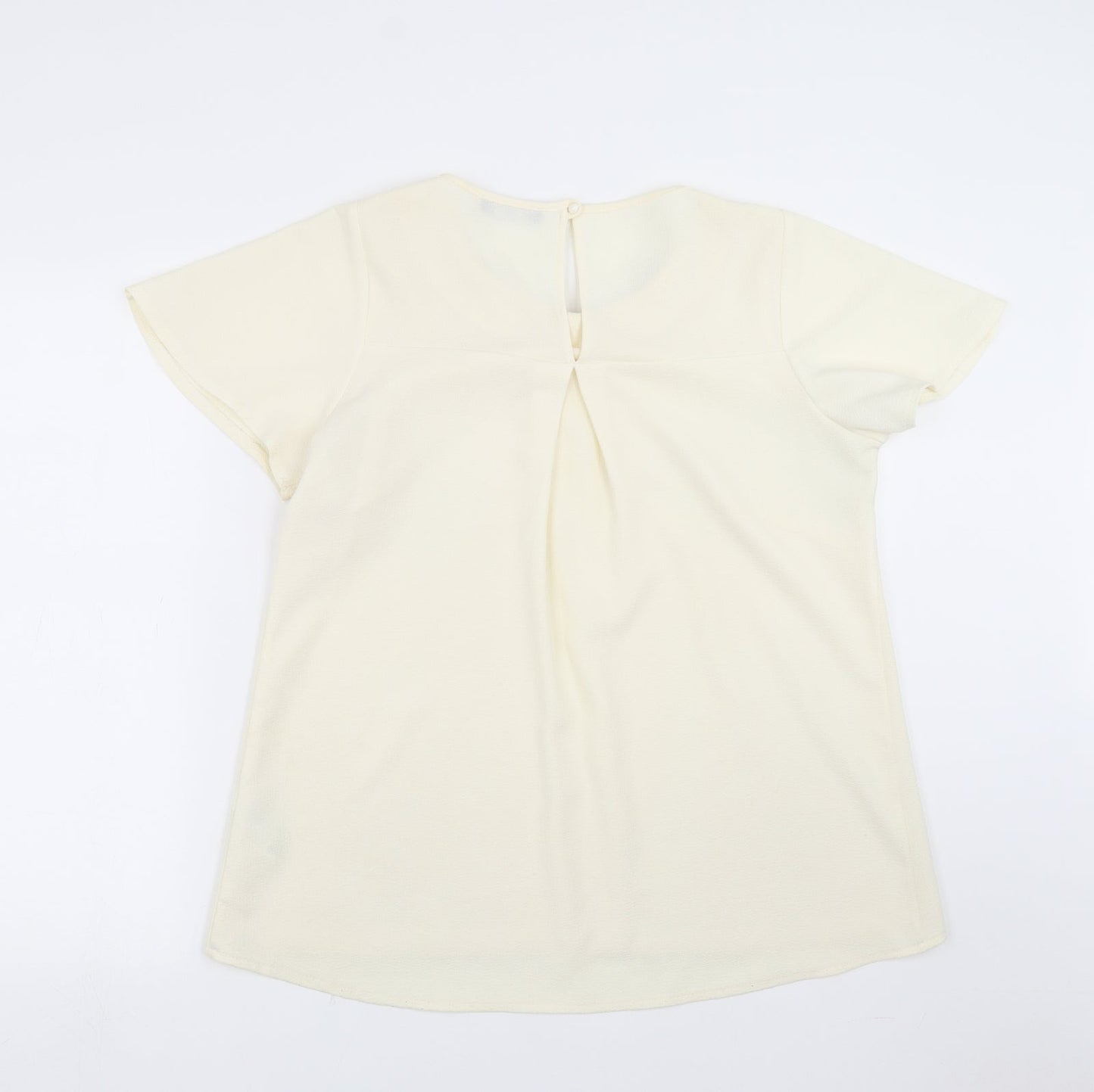 George Womens Ivory   Basic Blouse Size 14  - beaded neck line