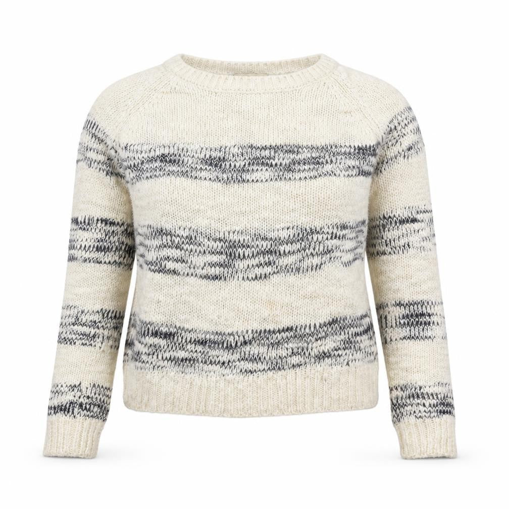 Papaya Womens White Striped Knit Pullover Jumper Size 12