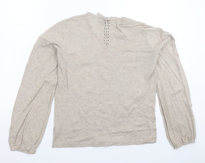 Next Womens Grey  Knit Pullover Jumper Size 12