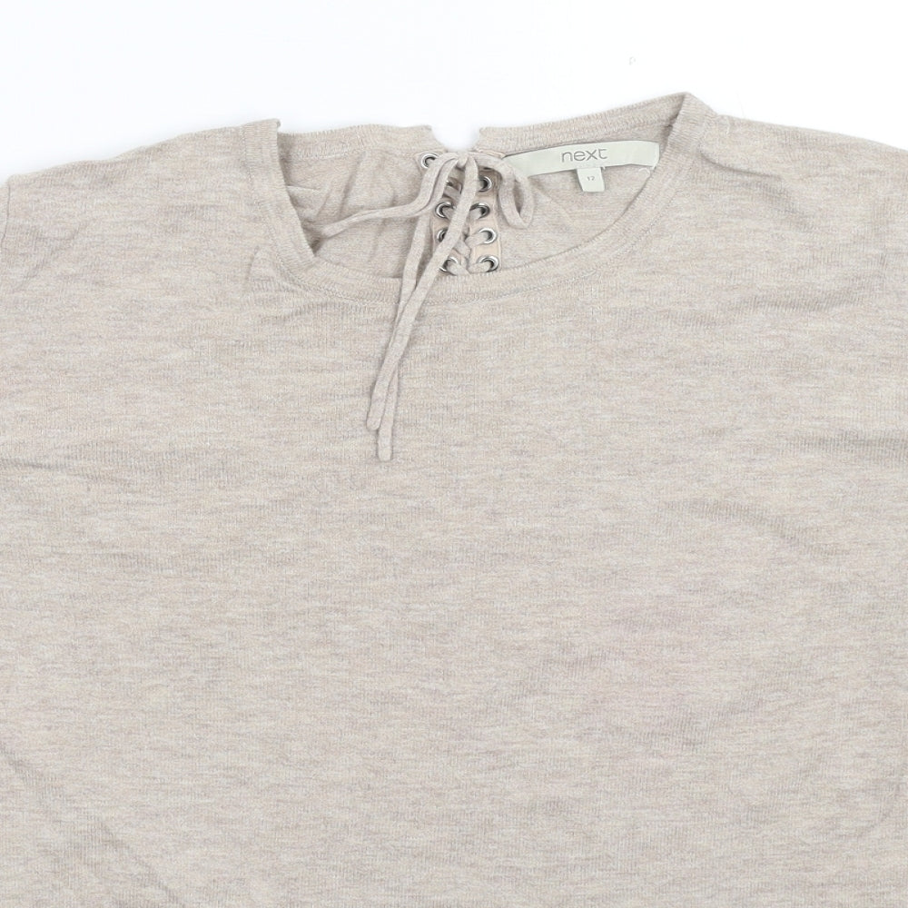 NEXT Womens Grey  Knit Pullover Jumper Size 12