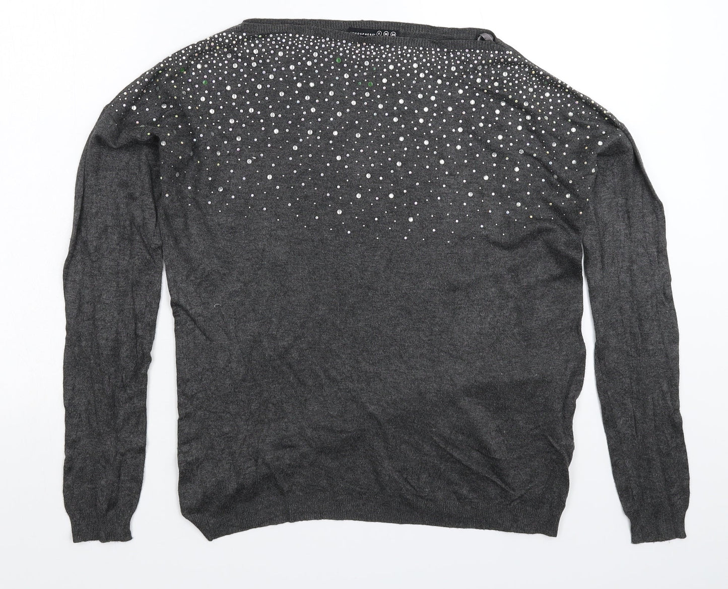 Atmosphere Womens Grey  Knit Pullover Jumper Size 8