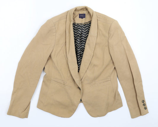 Marks and Spencer Womens Beige   Jacket Suit Jacket Size 12