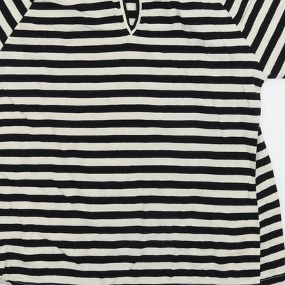 Monteau Womens Multicoloured Striped  Basic Polo Size M