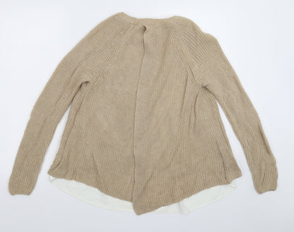 Marks & Spencer Womens Beige  Knit Pullover Jumper Size 12