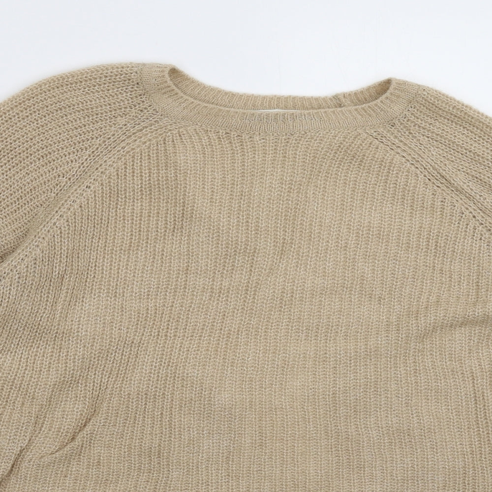 Marks and Spencer Womens Beige  Knit Pullover Jumper Size 12