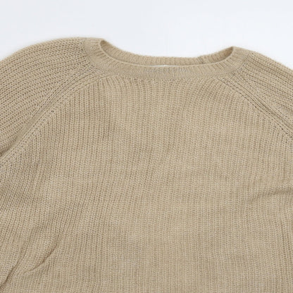 Marks & Spencer Womens Beige  Knit Pullover Jumper Size 12