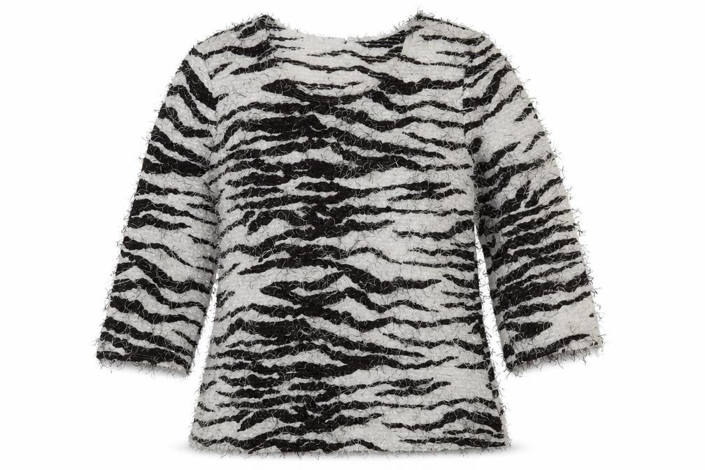 Saloos Womens Multicoloured Animal Print Knit Pullover Jumper Size 10