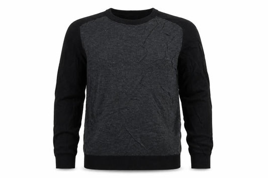 Front view of Red Herring men’s black knit jumper, size M