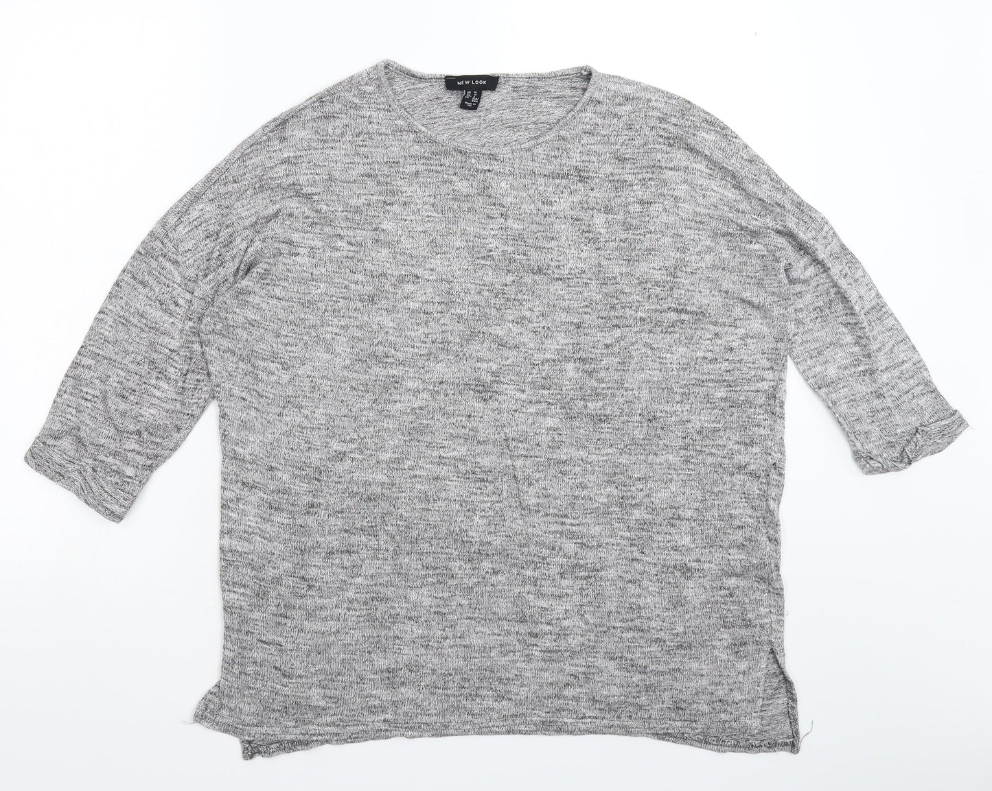New Look Womens Grey  Knit Pullover Jumper Size M