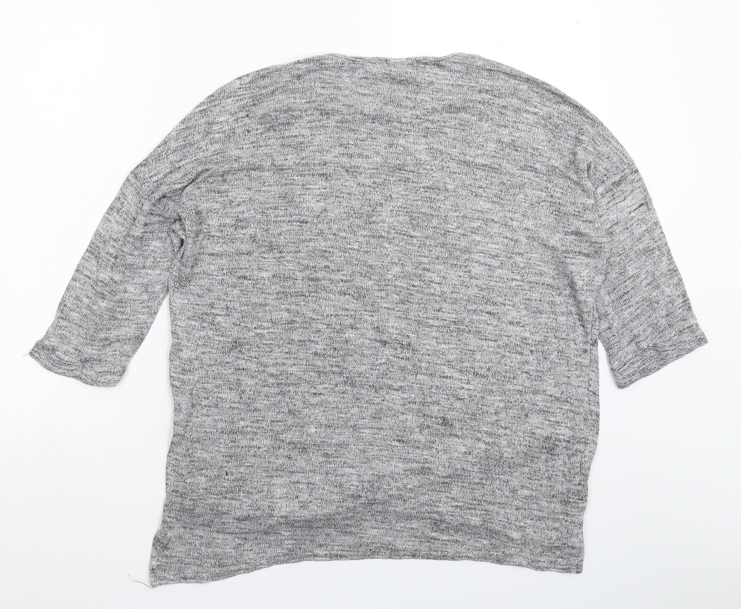 New Look Womens Grey  Knit Pullover Jumper Size M