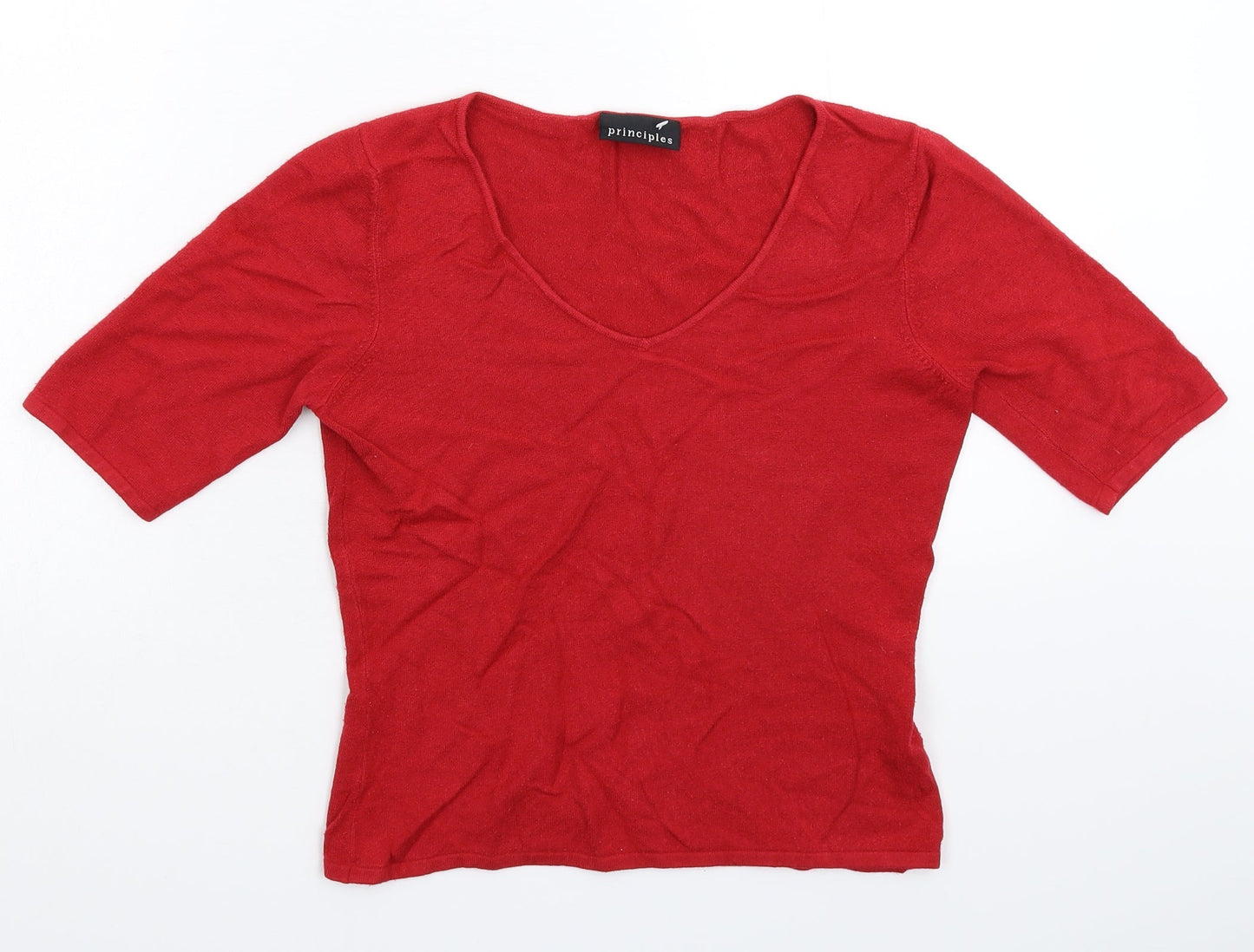 Principles Womens Red  Knit Pullover Jumper Size 12