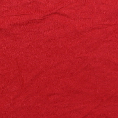 Brand and care label for Principles women’s red knit jumper, size UK 12