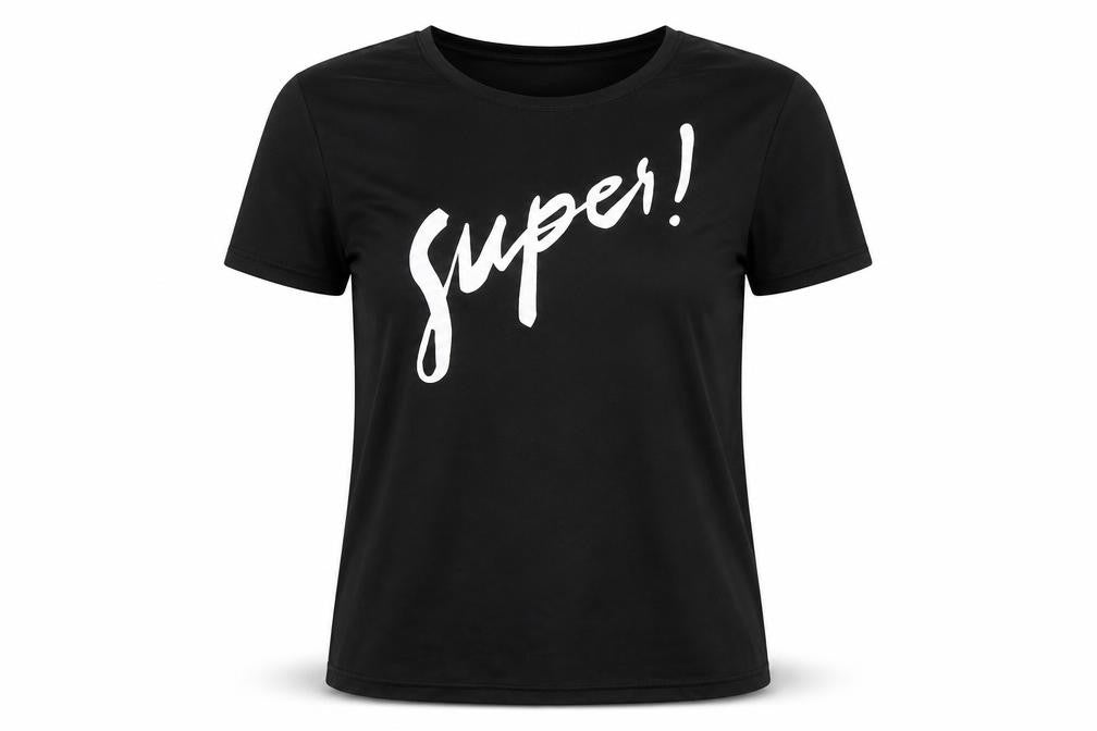 Zslibo Womens Black   Basic T-Shirt Size S  - Super