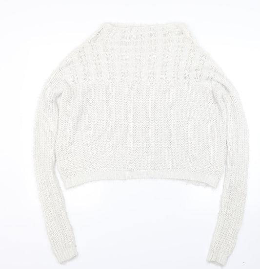 NEXT Womens White  Knit Pullover Jumper Size 8